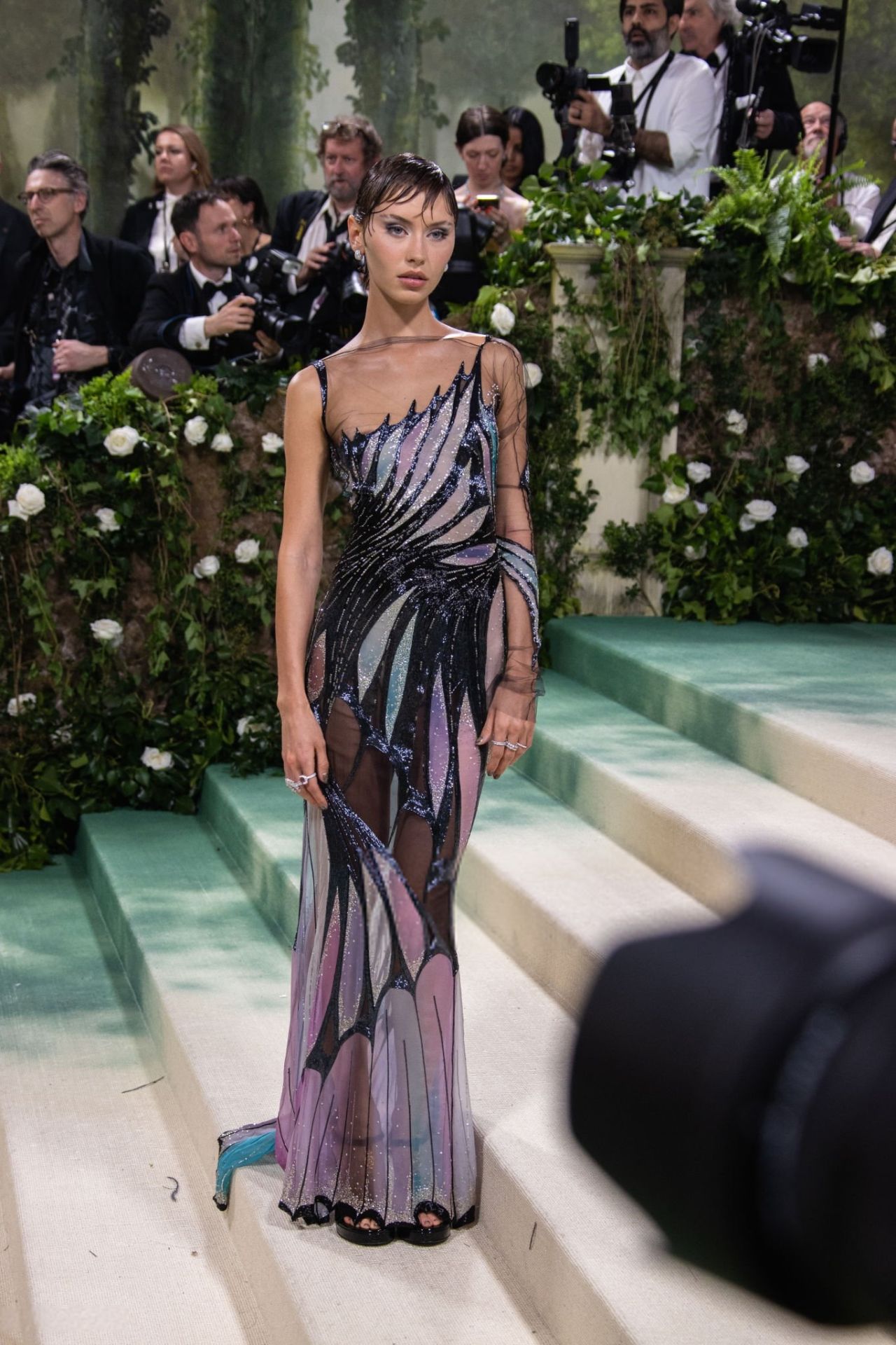 Iris Law Stuns in Vintage Versace at the 2024 Met Gala in New York City11